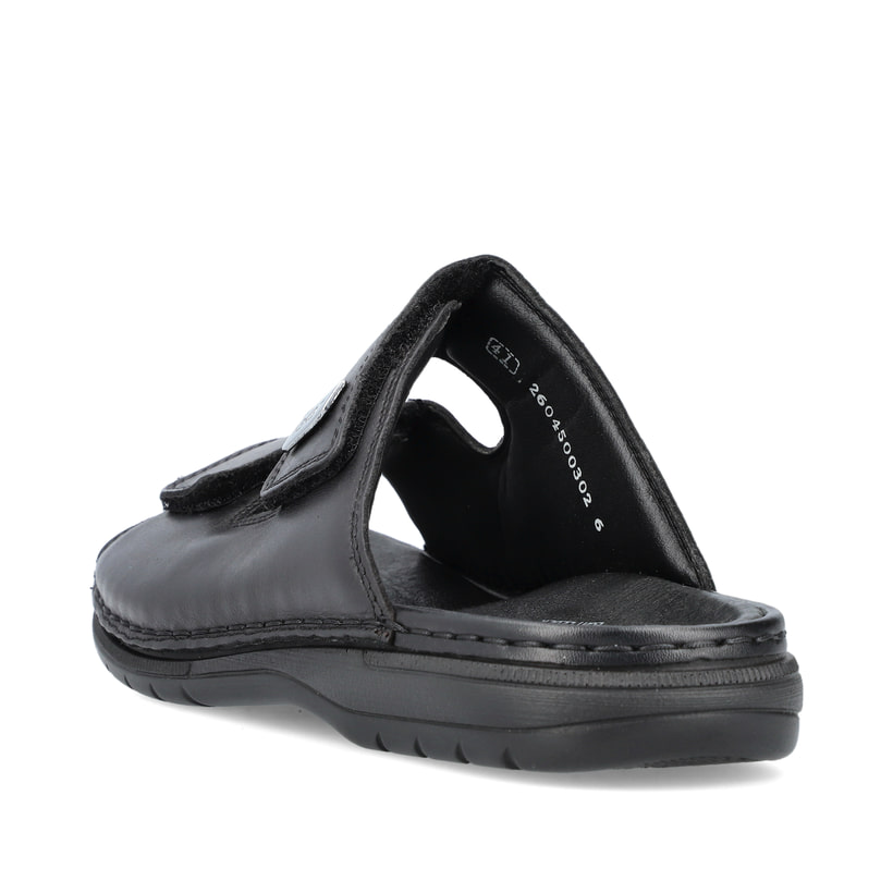 Rieker Artikelnummer 25590-00 Rieker Herren Pantoletten Glanzschwarz