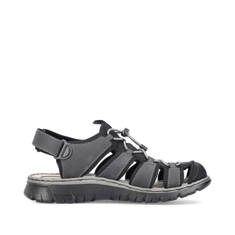 Rieker Artikelnummer 26770-00 Rieker Herren Trekkingsandalen Graphitschwarz