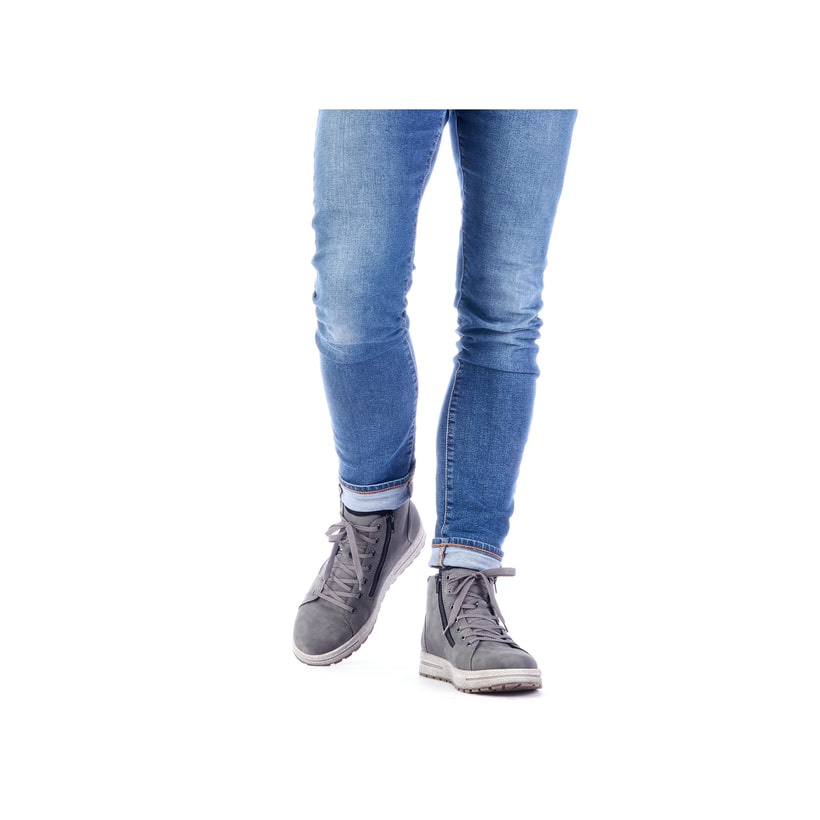 Rieker Artikelnummer 30721-45 Rieker Herren Schnürstiefel Stahlgrau
