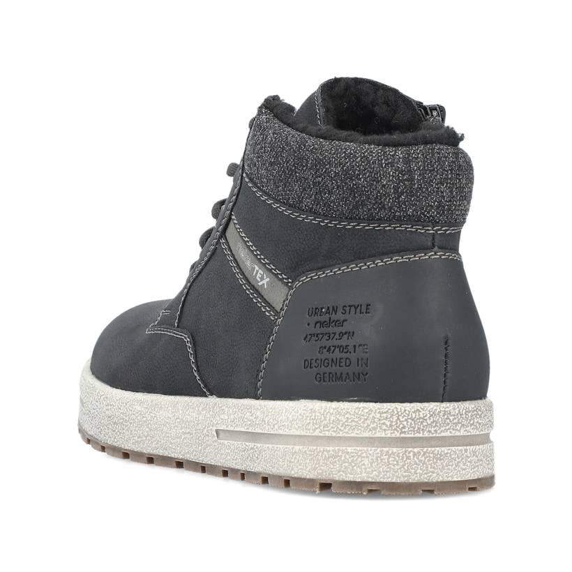 Rieker Artikelnummer 30741-00 Rieker Herren Schnürschuhe Asphaltschwarz