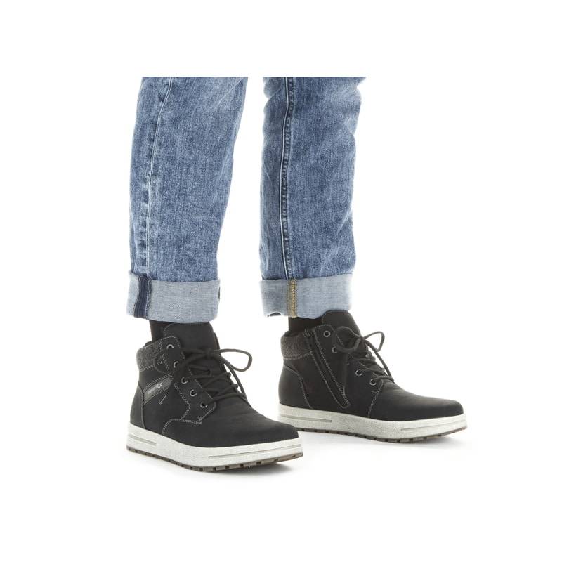 Rieker Artikelnummer 30741-00 Rieker Herren Schnürschuhe asphaltschwarz