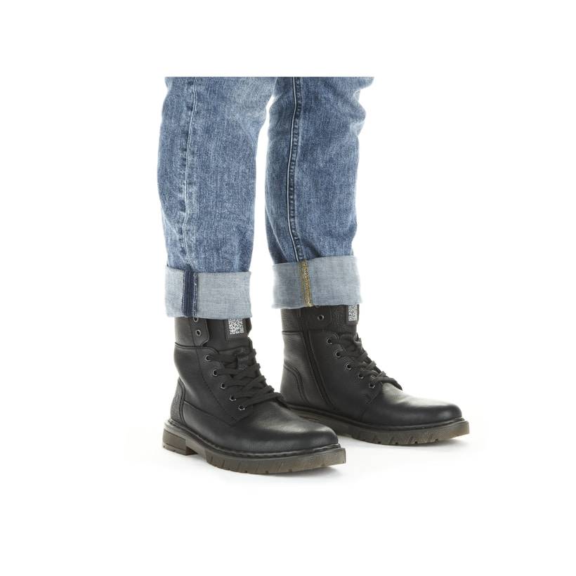 Rieker Artikelnummer 31602-00 Rieker Herren Schnürstiefel Graphitschwarz