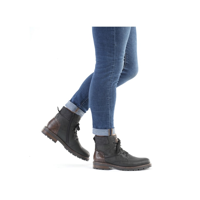 Rieker Artikelnummer 32031-01 Rieker Herren Schnürstiefel Urbanschwarz