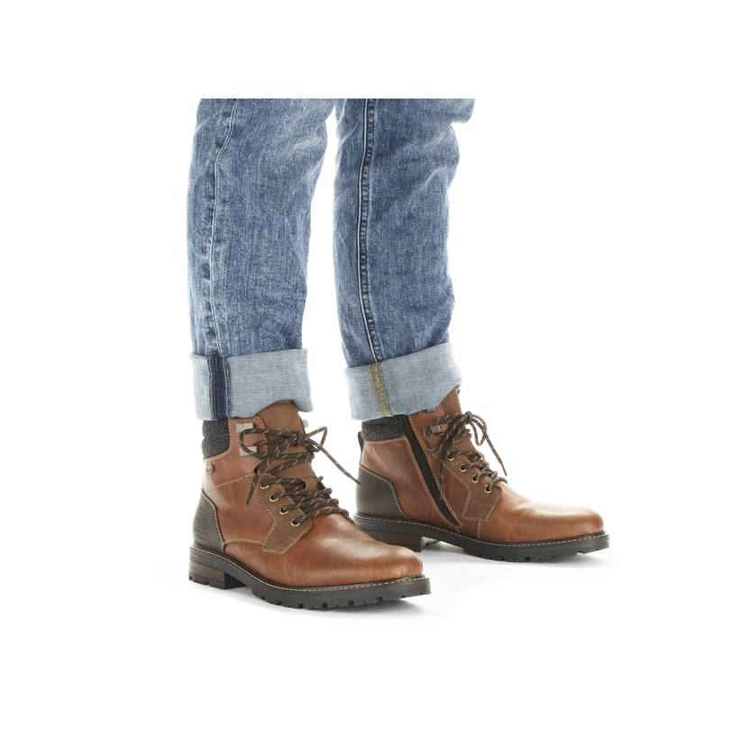 Rieker Artikelnummer 32040-25 Rieker Herren Schnürstiefel Fuchsbraun