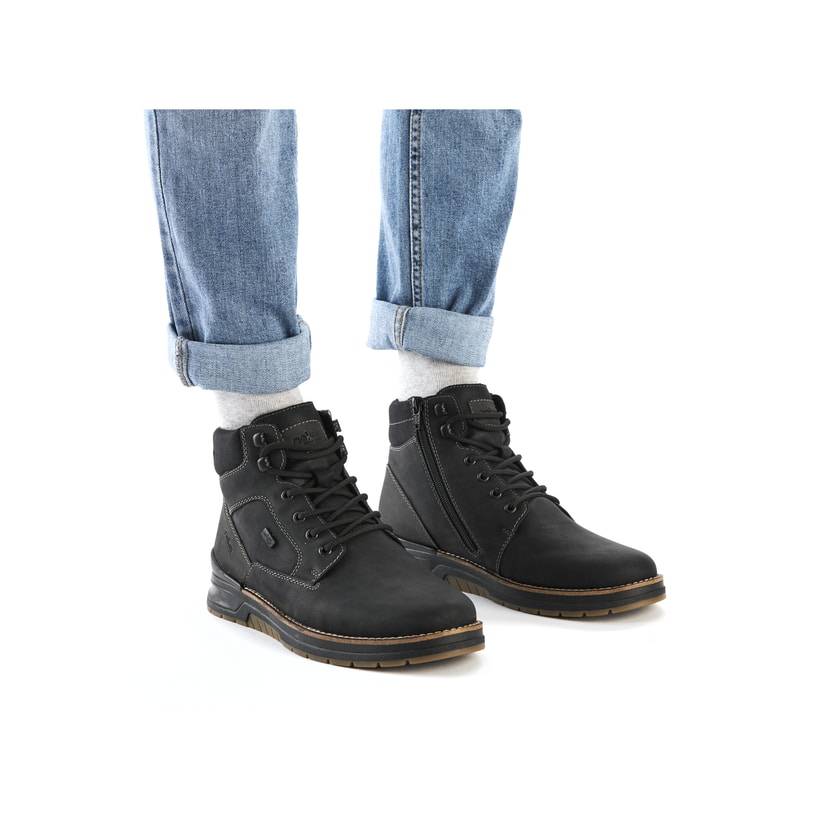 Rieker Artikelnummer 32330-00 Rieker Herren Schnürstiefel Urbanschwarz
