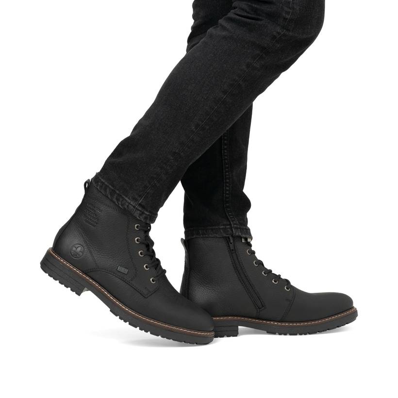 Rieker Artikelnummer 33121-00 Rieker Herren Schnürstiefel urbanschwarz