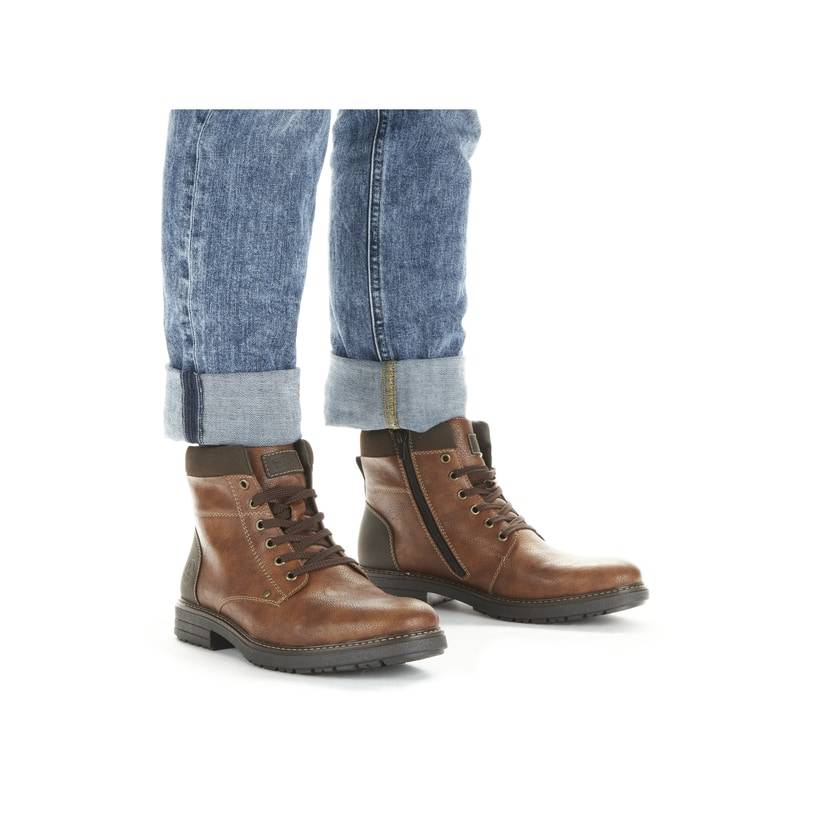 Rieker Artikelnummer 33140-25 Rieker Herren Schnürstiefel Karamellbraun