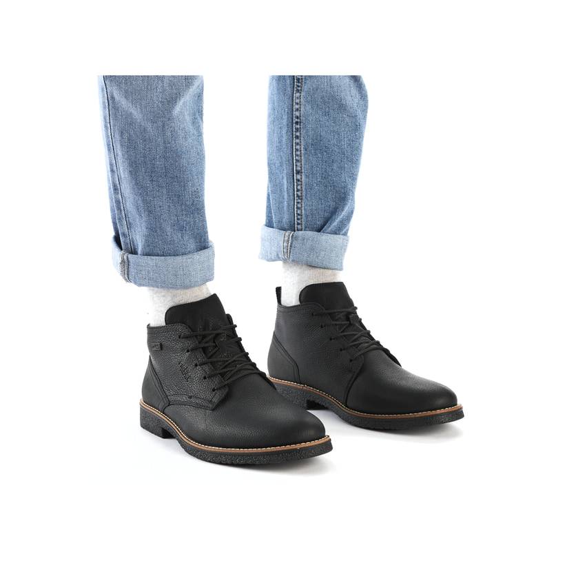 Rieker Artikelnummer 33600-00 Rieker Herren Schnürstiefel Graphitschwarz