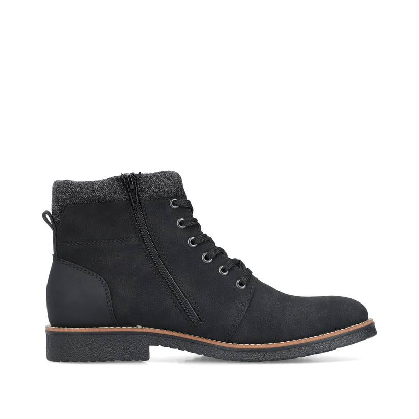 Rieker Artikelnummer 33640-01 Rieker Herren Schnürstiefel Tiefschwarz