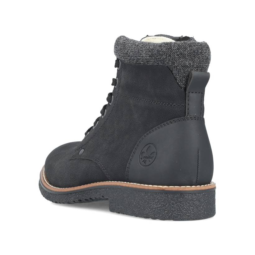 Rieker Artikelnummer 33640-01 Rieker Herren Schnürstiefel Tiefschwarz