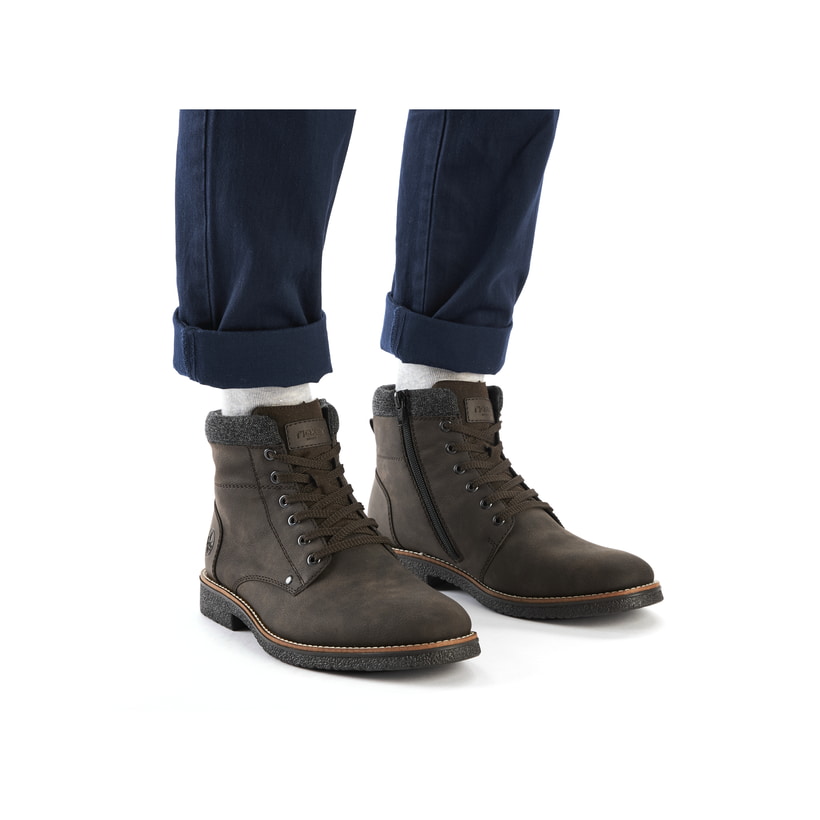 Rieker Artikelnummer 33640-25 Rieker Herren Schnürstiefel Holzbraun