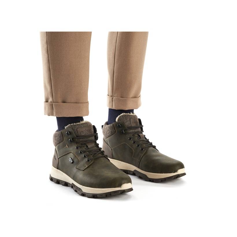Rieker Artikelnummer 35538-54 Rieker Herren Schnürstiefel Schilfgrün