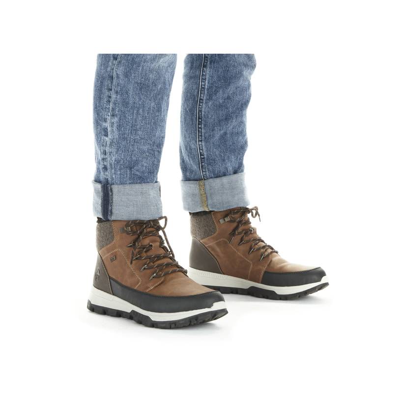 Rieker Artikelnummer 35540-24 Rieker Herren Schnürstiefel Karamellbraun