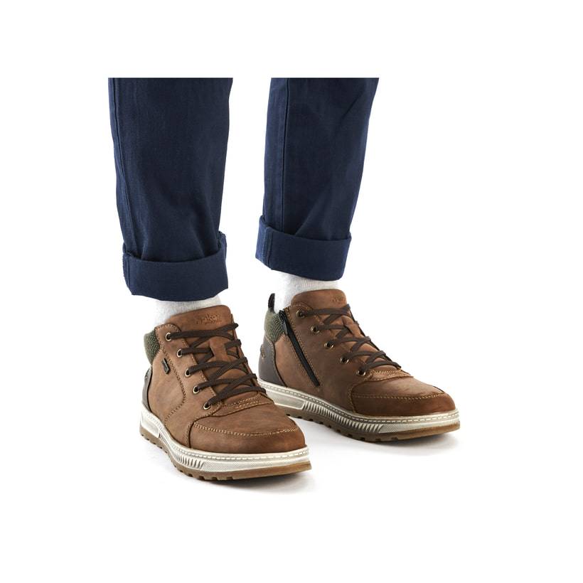 Rieker Artikelnummer 37011-24 Rieker Herren Schnürstiefel Nougatbraun