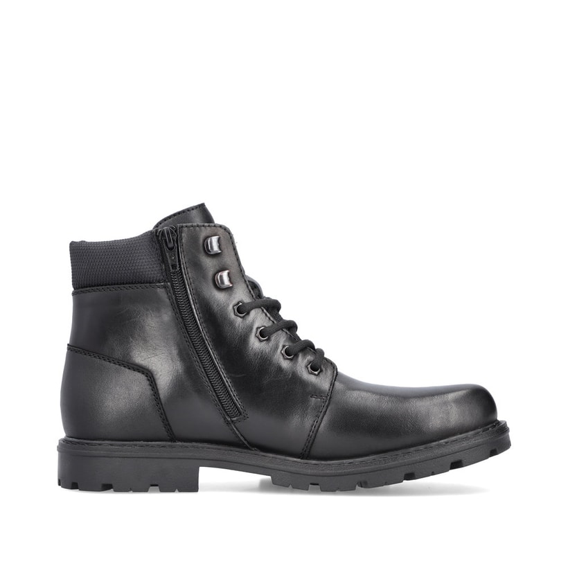 Rieker Artikelnummer 37740-00 Rieker Herren Schnürstiefel Glanzschwarz