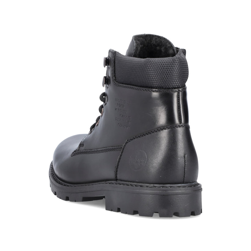 Rieker Artikelnummer 37740-00 Rieker Herren Schnürstiefel Glanzschwarz