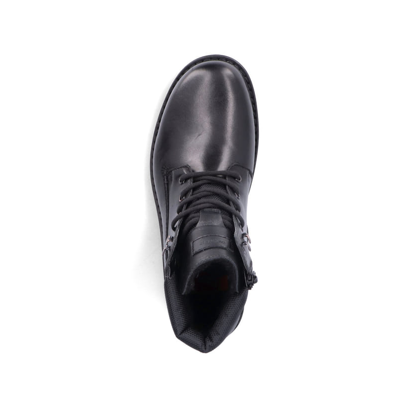 Rieker Artikelnummer 37740-00 Rieker Herren Schnürstiefel Glanzschwarz