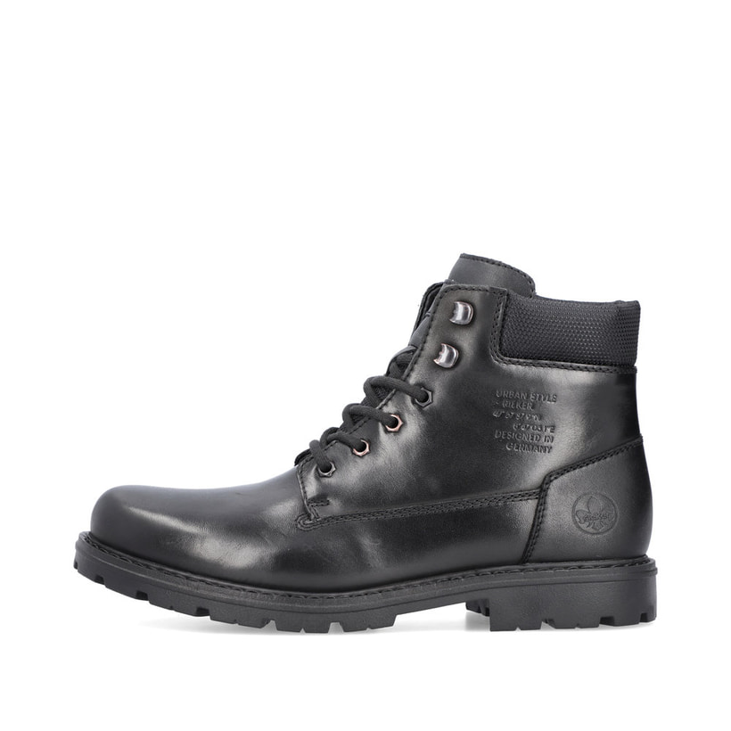 Rieker Artikelnummer 37740-00 Rieker Herren Schnürstiefel glanzschwarz