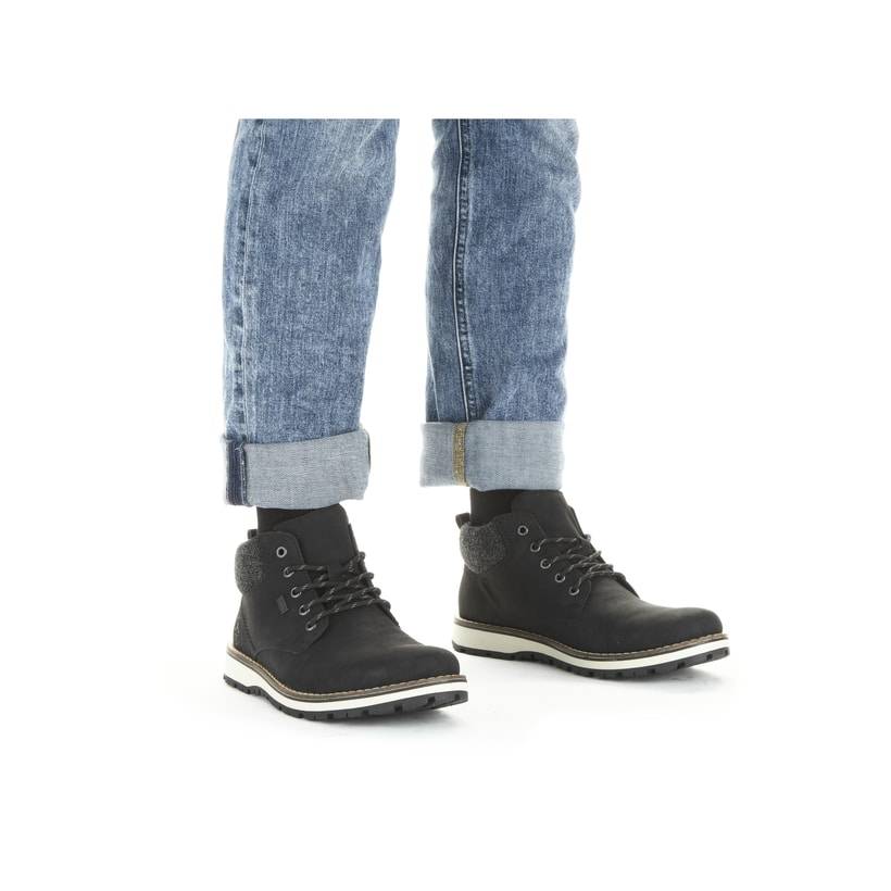 Rieker Artikelnummer 38419-00 Rieker Herren Schnürstiefel Urbanschwarz