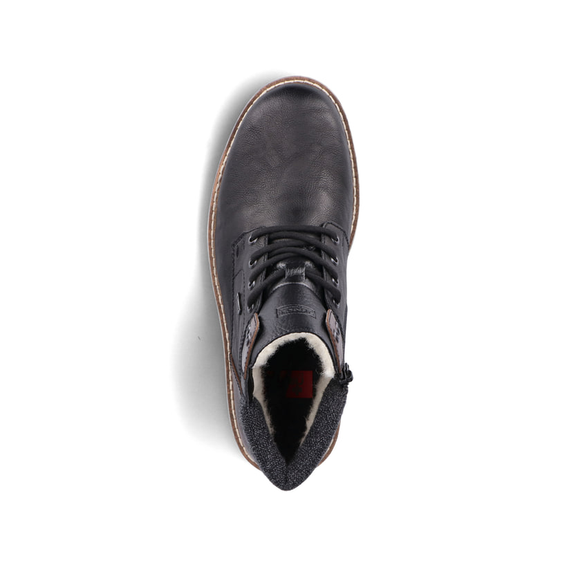 Rieker Artikelnummer 38434-00 Rieker Herren Schnürstiefel Graphitschwarz