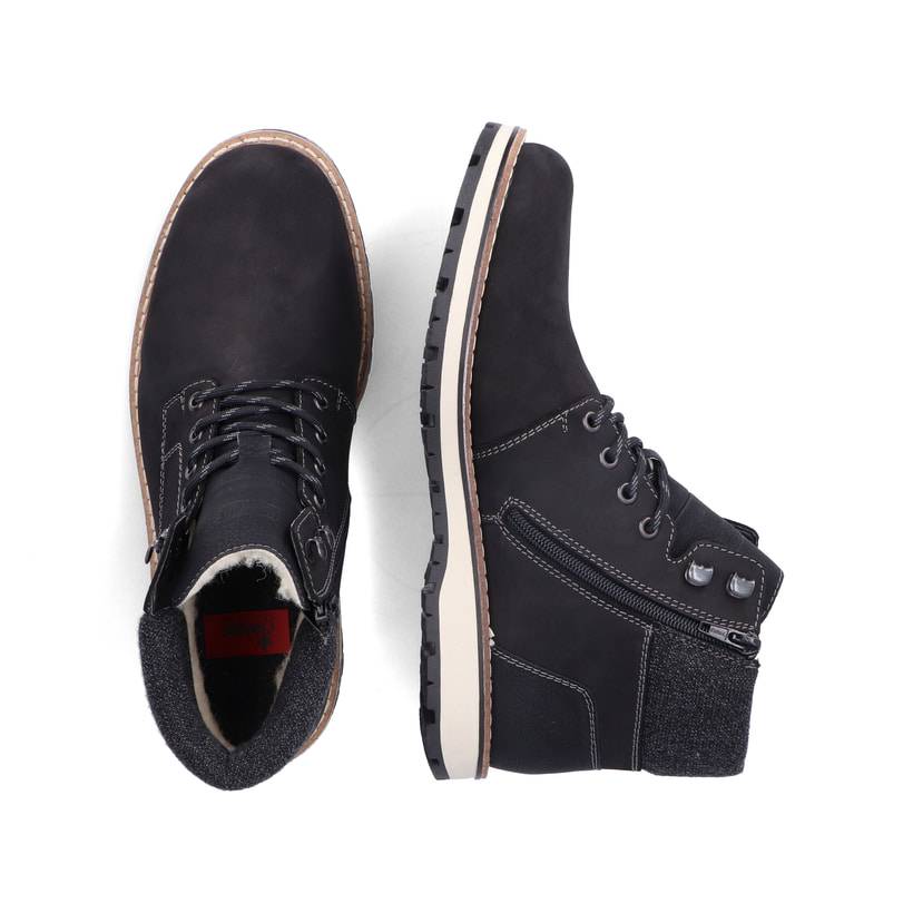Rieker Artikelnummer 38438-00 Rieker Herren Schnürstiefel Tiefschwarz