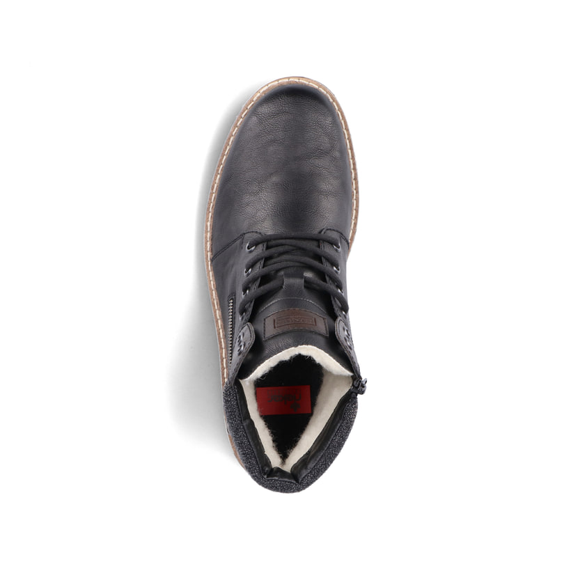 Rieker Artikelnummer 38441-01 Rieker Herren Schnürstiefel Asphaltschwarz