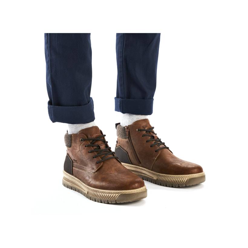 Rieker Artikelnummer 38532-25 Rieker Herren Schnürstiefel Karamellbraun