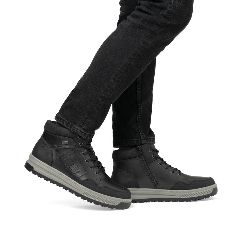 Rieker Artikelnummer 38544-00 Rieker Herren Schnürstiefel Urbanschwarz