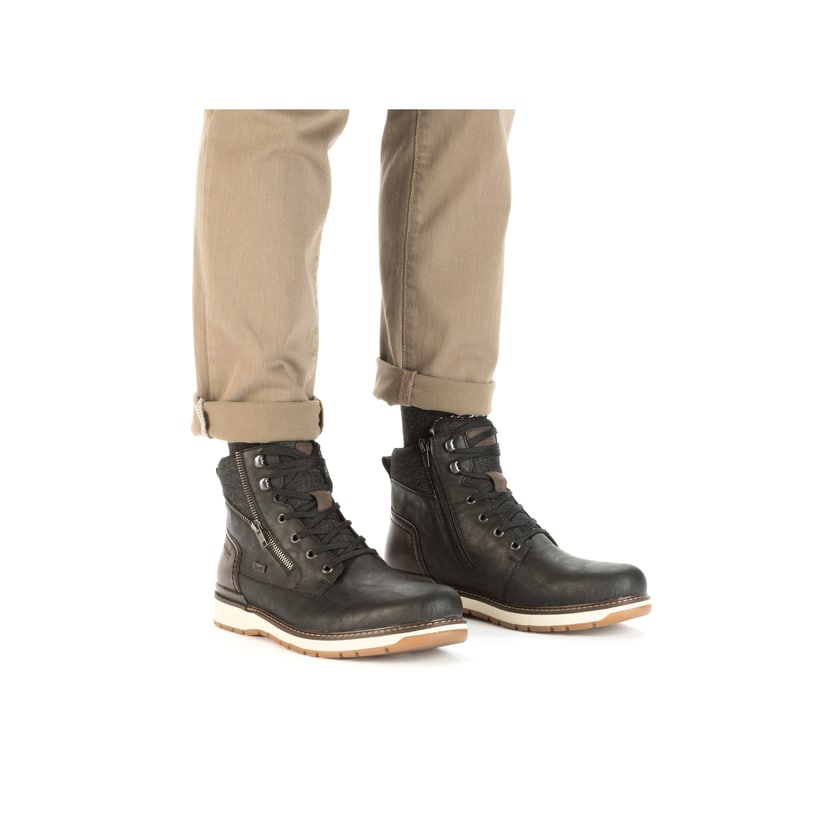 Rieker Artikelnummer 39440-00 Rieker Herren Schnürstiefel Nachtschwarz