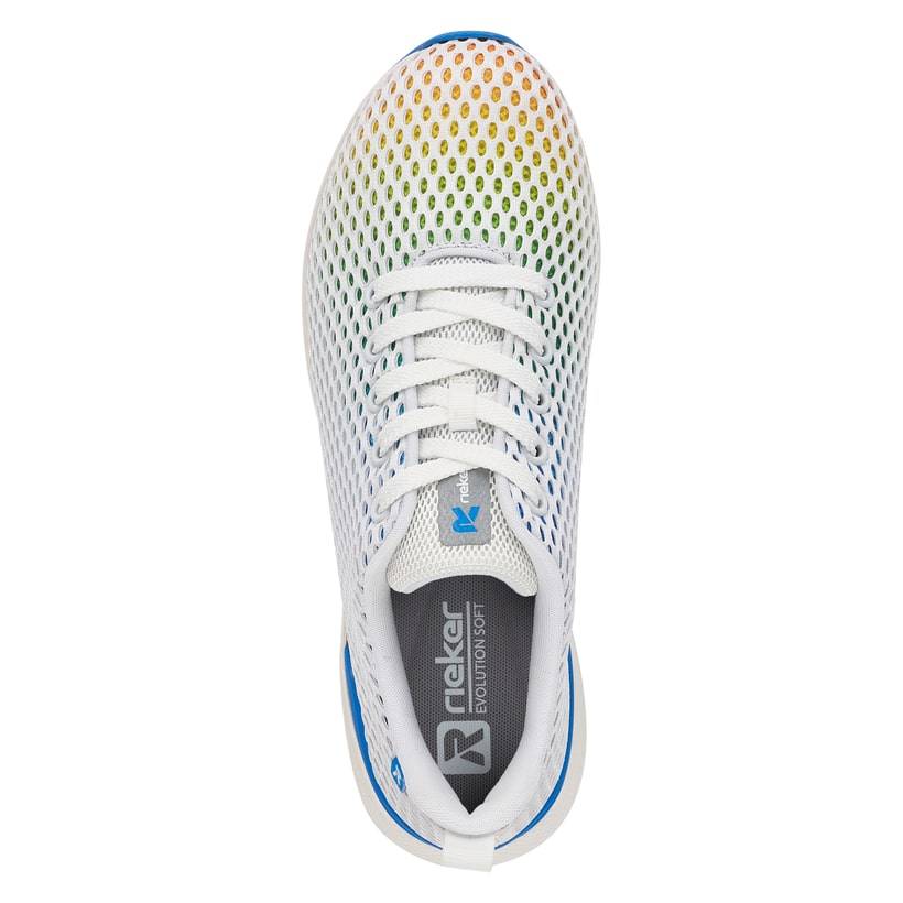 Rieker Artikelnummer 40101-90 Rieker Damen Sneaker Low Crystal-white Rainbow