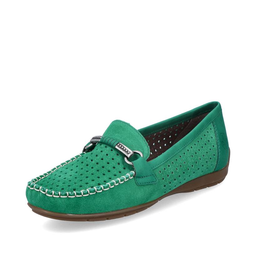 Rieker Artikelnummer 40253-54 Rieker Damen Loafer Grasgrün