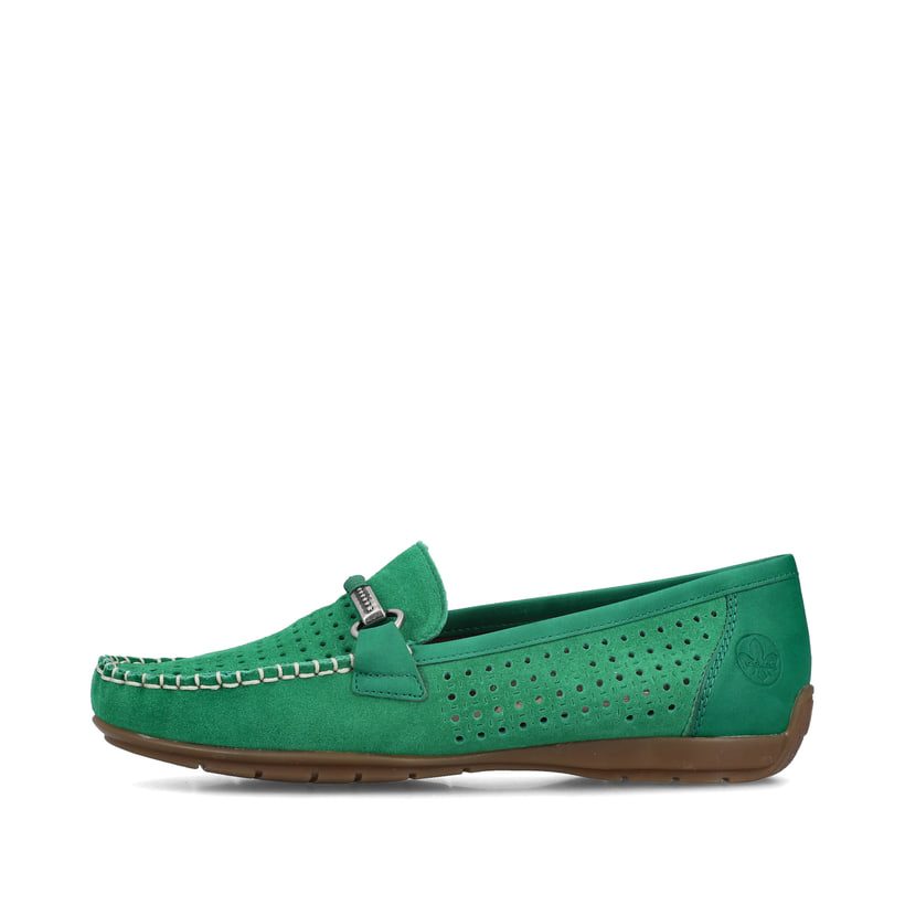 Rieker Artikelnummer 40253-54 Rieker Damen Loafer grasgrün