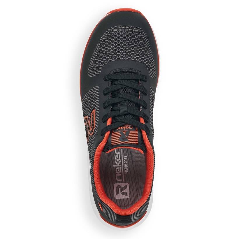 Rieker Artikelnummer 40402-00 Rieker Damen Sneaker Low Urban-black Rust-orange
