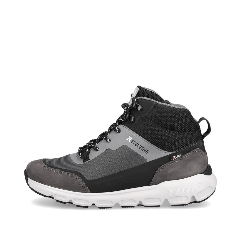 Rieker Artikelnummer 40460-45 Rieker Damen Sneaker High stone-grey ocean-blue