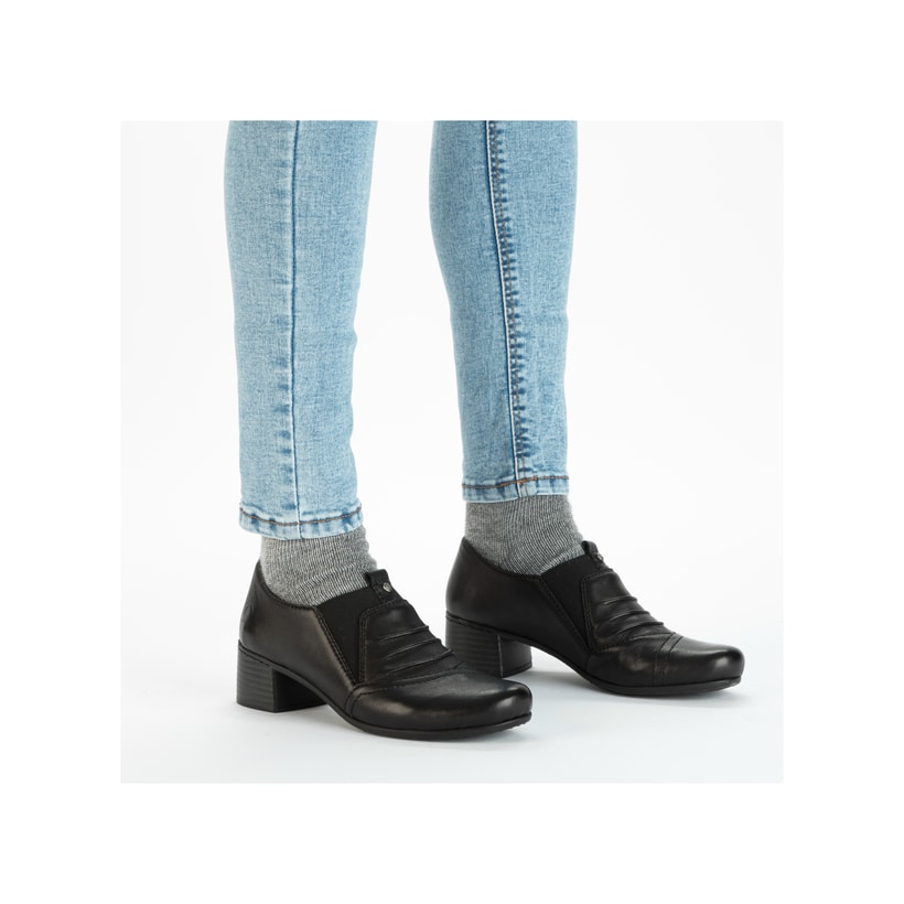 Rieker Artikelnummer 41657-00 Rieker Damen Slipper Tiefschwarz