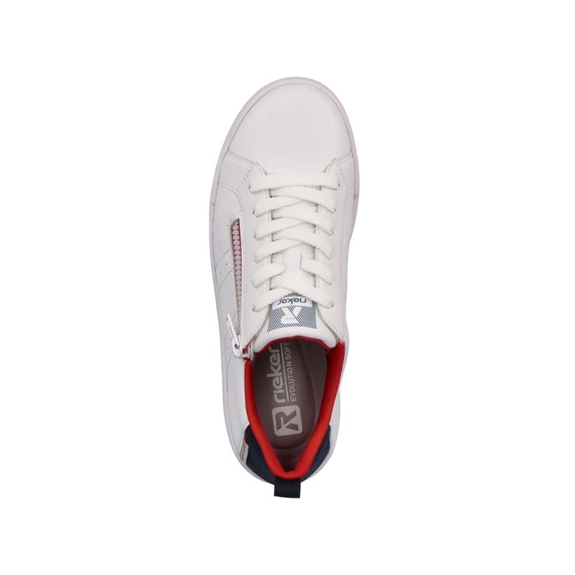 Rieker Artikelnummer 41906-80 Rieker Damen Sneaker Low Snow-white True-red