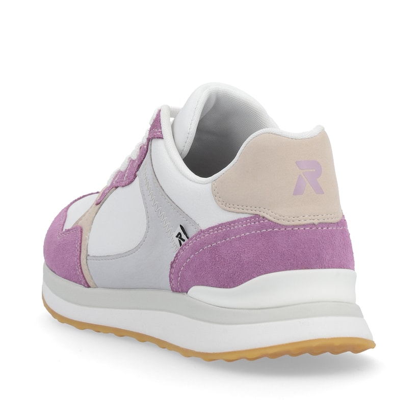 Rieker Artikelnummer 42508-80 Rieker Damen Sneaker Low Lilac Pearl-white