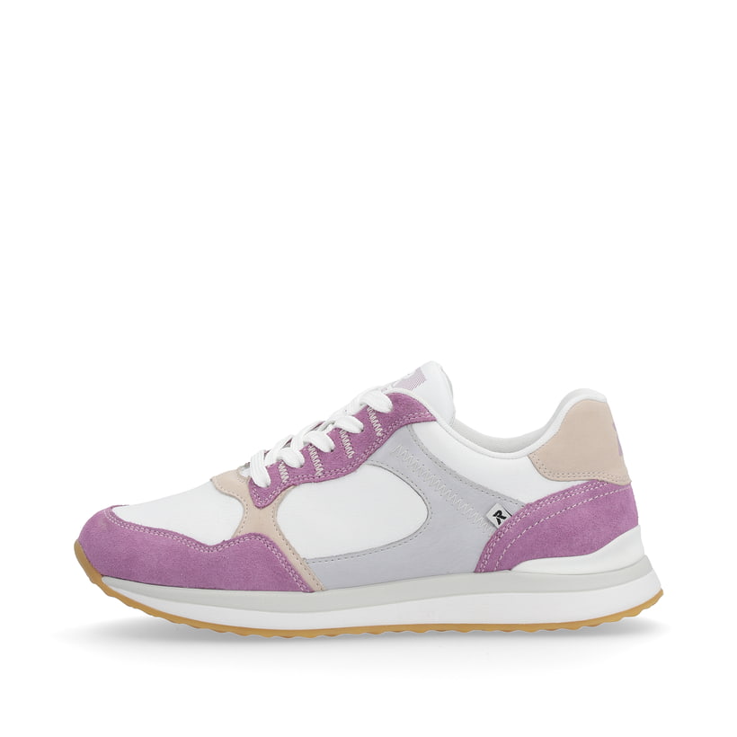 Rieker Artikelnummer 42508-80 Rieker Damen Sneaker Low lilac pearl-white
