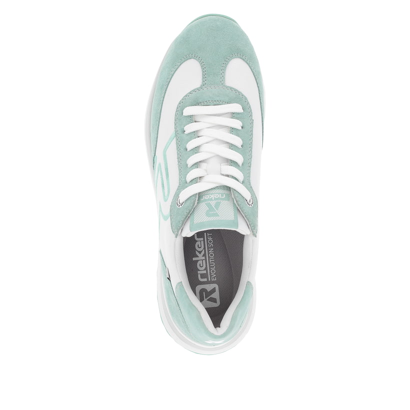 Rieker Artikelnummer 42509-81 Rieker Damen Sneaker Low Frost-white Aquamarine