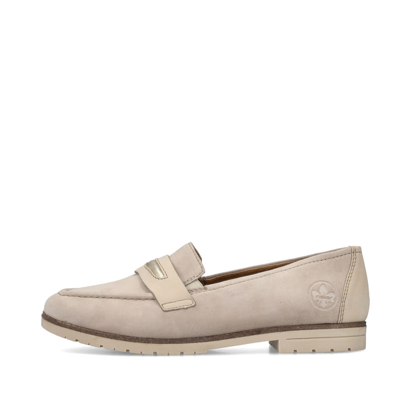 Rieker Artikelnummer 45301-60 Rieker Damen Loafer hellbeige