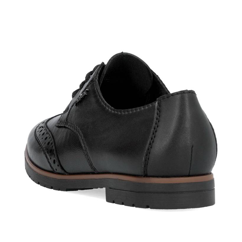 Rieker Artikelnummer 45304-00 Rieker Damen Schnürschuhe Tiefschwarz
