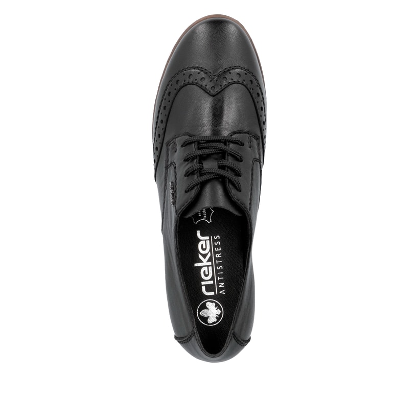 Rieker Artikelnummer 45304-00 Rieker Damen Schnürschuhe Tiefschwarz