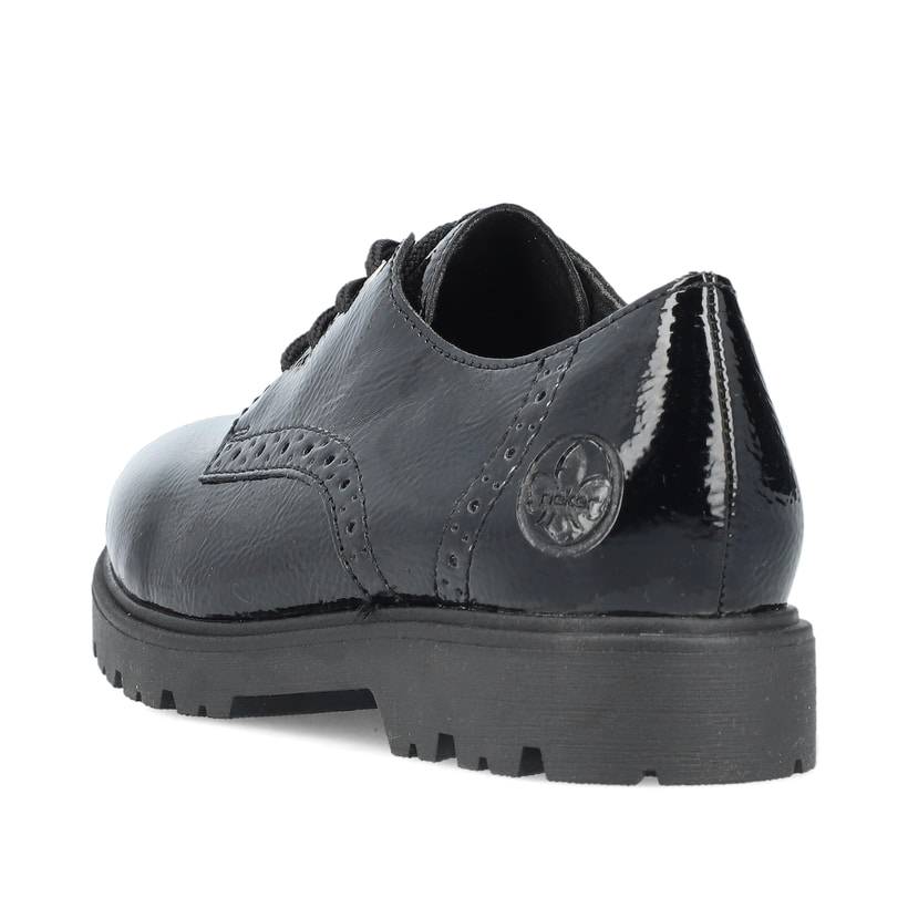 Rieker Artikelnummer 45502-00 Rieker Damen Schnürschuhe Tiefschwarz