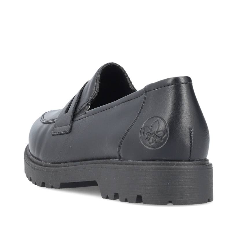 Rieker Artikelnummer 45560-02 Rieker Damen Slipper Schwarz