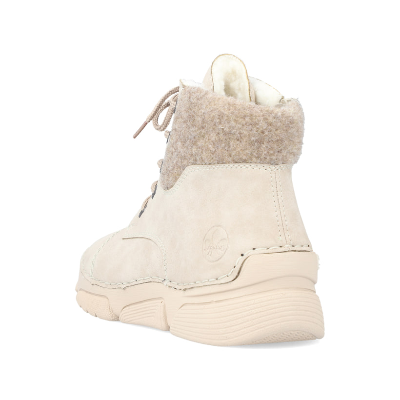 Rieker Artikelnummer 45900-60 Rieker Damen Schnürstiefel Hellbeige