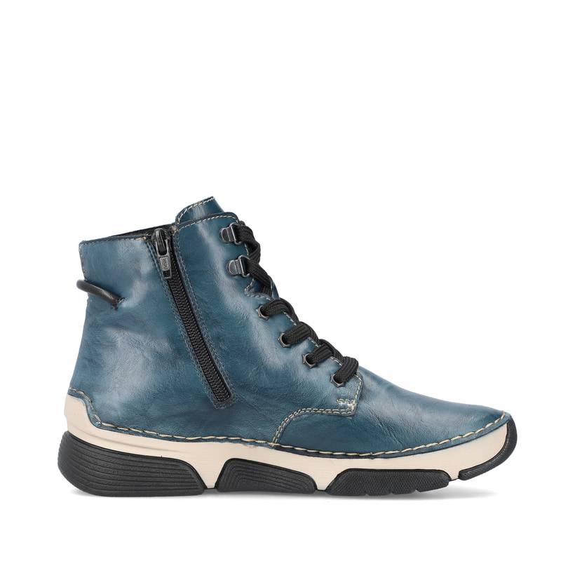 Rieker Artikelnummer 45943-12 Rieker Damen Schnürstiefel Cyanblau
