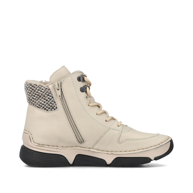 Rieker Artikelnummer 45955-60 Rieker Damen Schnürstiefel Hellbeige