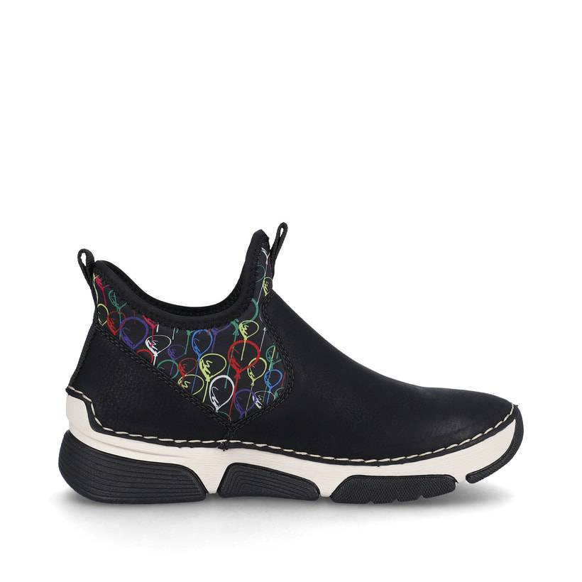 Rieker Artikelnummer 45957-00 Rieker Damen Slipper Urbanschwarz-bunt