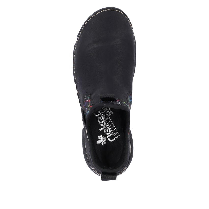 Rieker Artikelnummer 45957-00 Rieker Damen Slipper Urbanschwarz-bunt