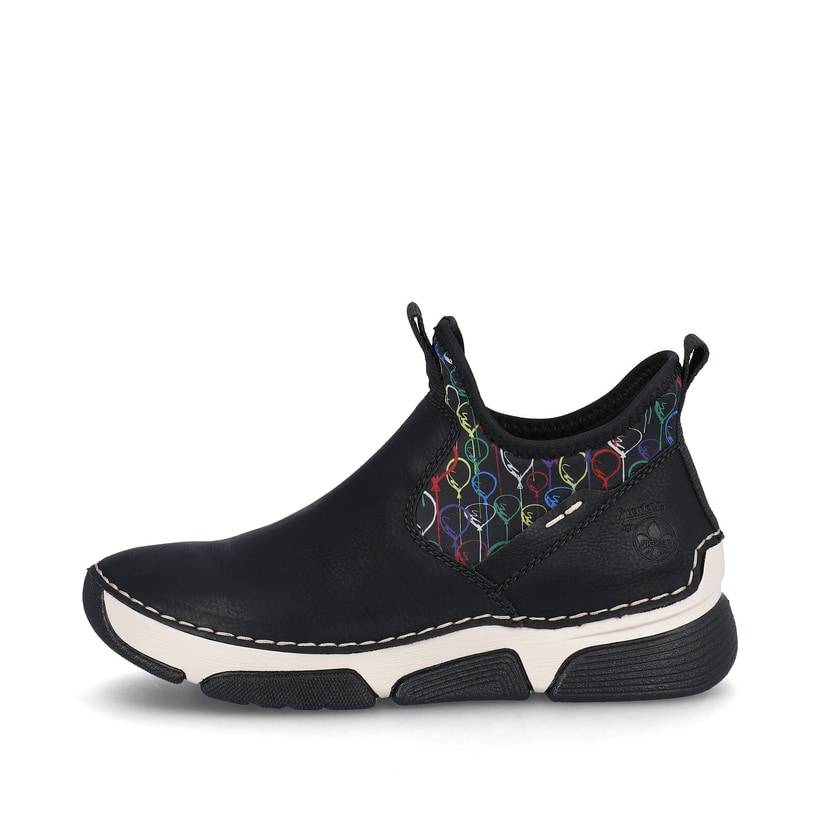 Rieker Artikelnummer 45957-00 Rieker Damen Slipper urbanschwarz-bunt